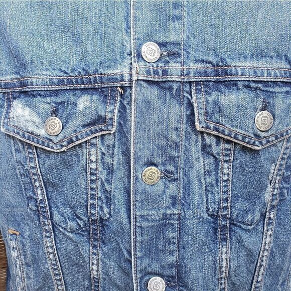 Bullhead Distressed Denim Jacket M - Picture 3 of 10